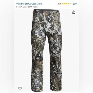 Sitka ESW Pants 34T